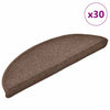 Vidaxl trapmatten 30 st 56x17x3 cm koffiebruin halfrond