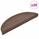 Vidaxx stair mats 30 pcs 56x17x3 cm coffee brown semi-circular