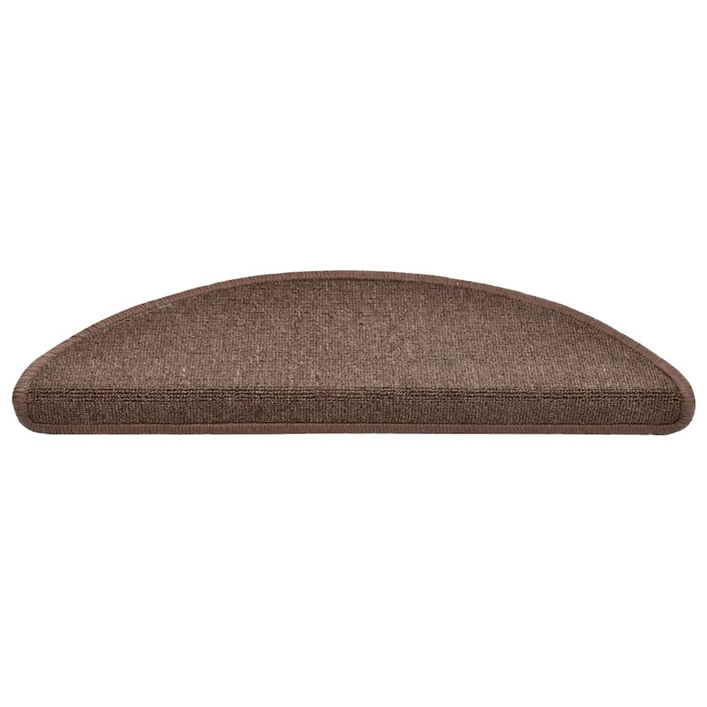 Vidaxl trapmatten 30 st 56x17x3 cm koffiebruin halfrond