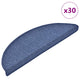 Vidaxl trapmatten 30 st 56x17x3 cm blauw halfrond