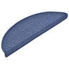 Vidaxx alfombras para escaleras 30uds 56x17x3 cm azul semicircular