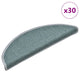 Vidaxx alfombrillas para escaleras 30 uds 56x17x3 cm azul marino semicircular