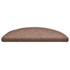 Tappetini per scale VidaXL 30 pz 56x17x3 cm marrone semicircolare