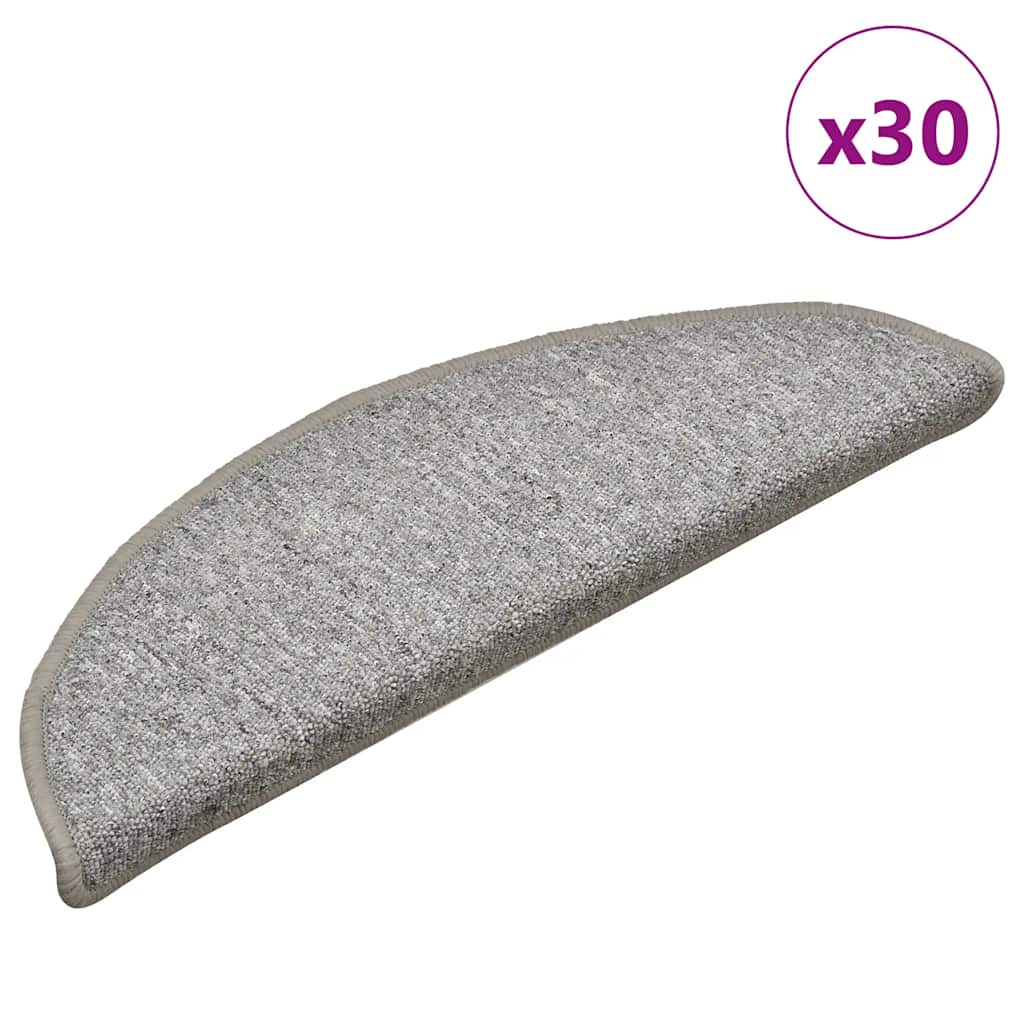 Tappetini Vidaxx 30 pz 56x17x3 cm grigio chiaro semicircolare