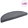 Tappetini per scale Vidaxx 30 pz 56x17x3 cm grigio chiaro e blu semicircolari