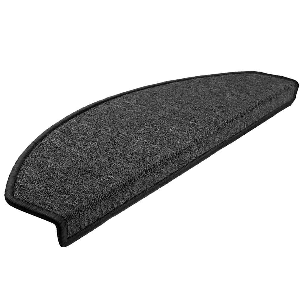 Vidaxx Tappetini per scale 30 pezzi 65x24x4 cm antracite semicircolare grande