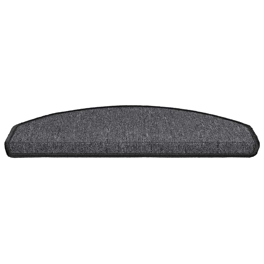 Vidaxx Tappetini per scale 30 pezzi 65x24x4 cm antracite semicircolare grande