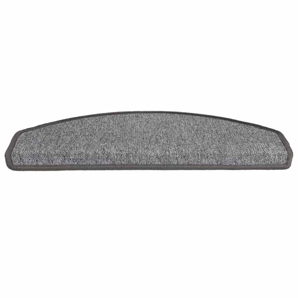 Tappetini per scale Vidaxx 30 pz 65x24x4 cm grigio scuro semicircolare grande