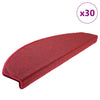 Tappetini per scale Vidaxx 30 pz 65x24x4 cm rosso semicircolare grande