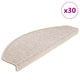Vidaxl trapmatten 30 st 65x24x4 cm taupe halfrond groot