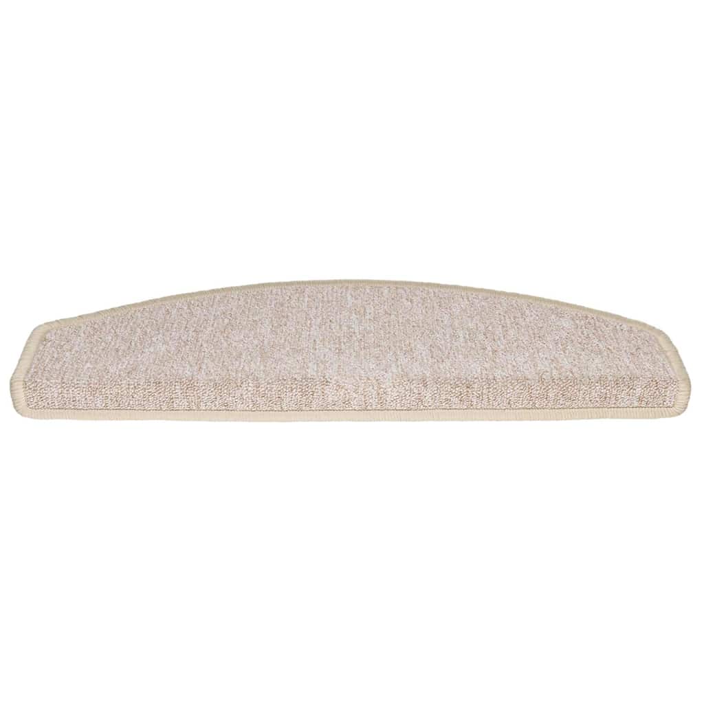 Vidaxl trapmatten 30 st 65x24x4 cm taupe halfrond groot