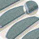 Vidaxx alfombrillas para escaleras 30 uds 65x24x4 cm azul mar semicircular grande