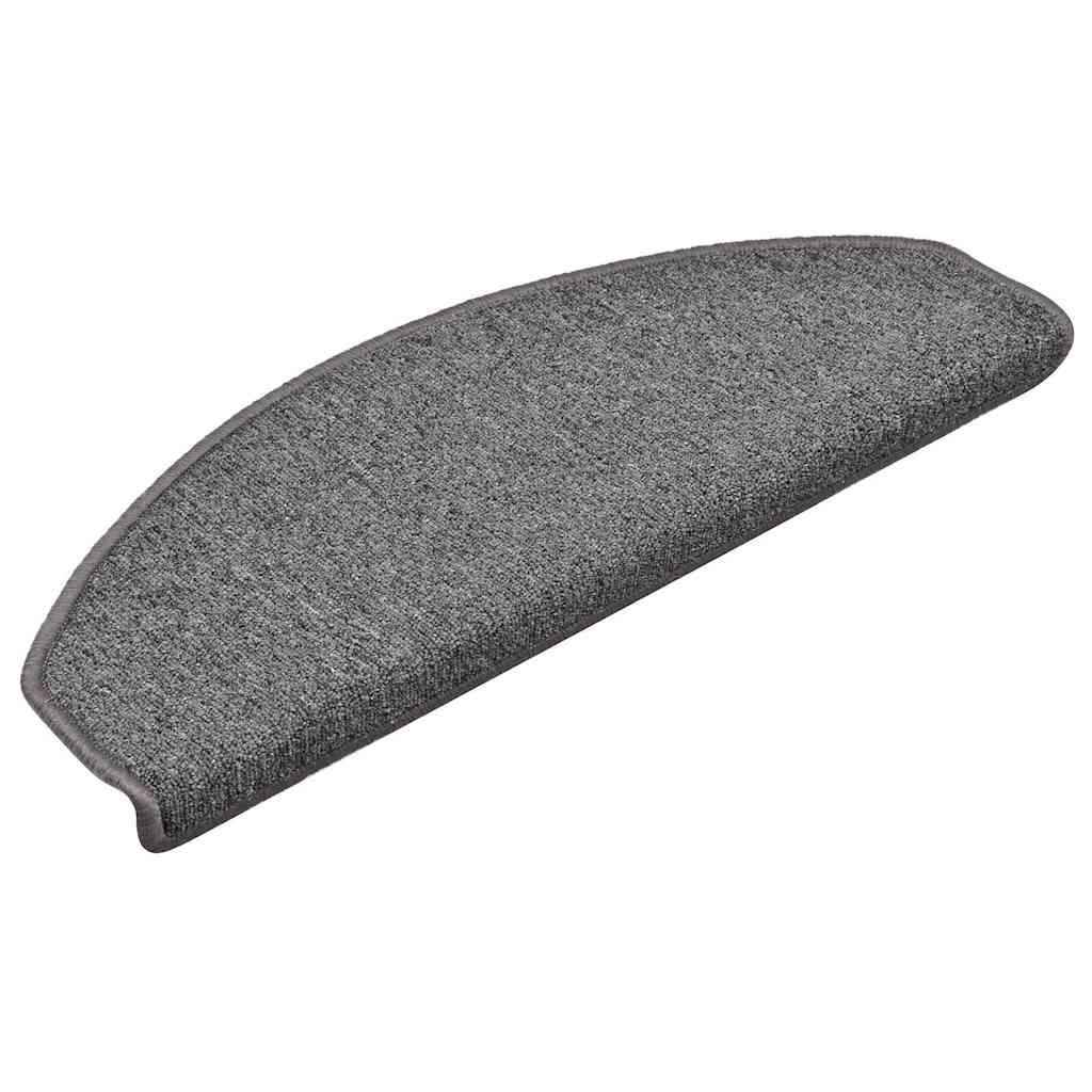 Tappetini per scale Vidaxx 30 pz 65x24x4 cm grigio scuro semicircolare grande