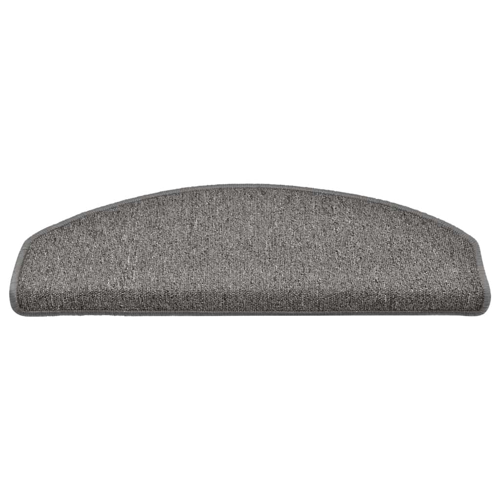Tappetini per scale Vidaxx 30 pz 65x24x4 cm grigio scuro semicircolare grande