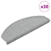 Tappetini per scale Vidaxx 30 pz 65x24x4 cm grigio chiaro semicircolare grande