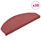 Vidaxx alfombrillas para escaleras 30 uds 65x24x4 cm burdeos semicirculares grandes