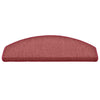 Vidaxx Tappetini per scale 30 pz 65x24x4 cm bordeaux semicircolare grande