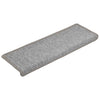 VidaXL alfombrillas para escaleras 30 uds 65x21x4 cm gris claro con borde rectangular