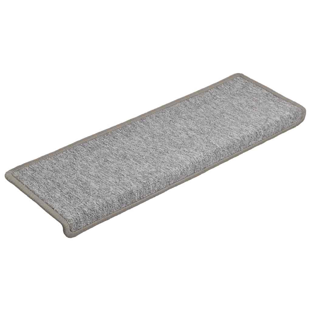 Vidaxl trapmatten 30 st 65x21x4 cm lichtgrijs met rechthoekige rand