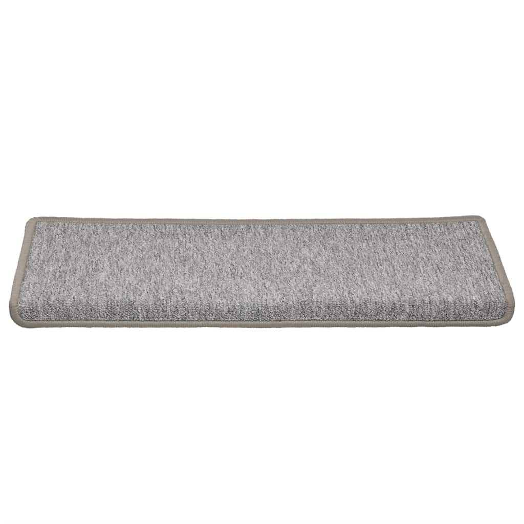 Vidaxl trapmatten 30 st 65x21x4 cm lichtgrijs met rechthoekige rand