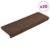 Tappetini per scale VidaXL 30 pz 65x21x4 cm bordo rettangolare marrone caffè