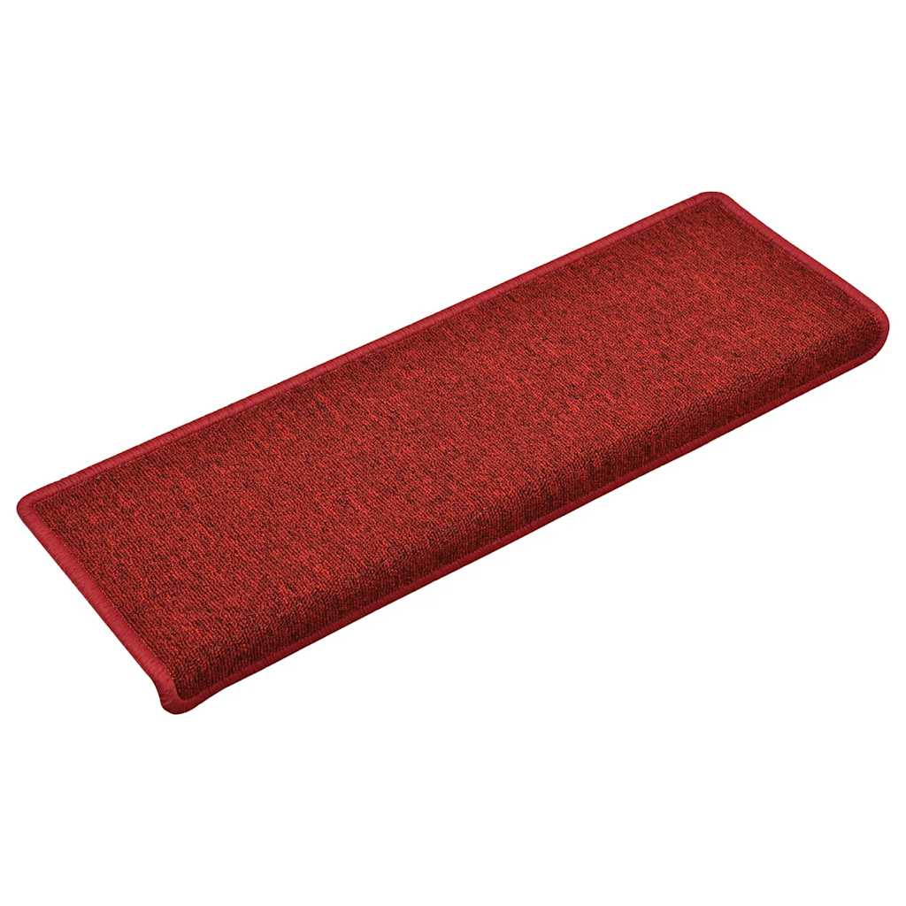 Tappetini VidaXL 30 pz 65x21x4 cm bordo rettangolare rosso