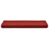 VidaXL alfombrillas para escaleras 30uds 65x21x4 cm borde rectangular rojo