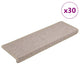 Vidaxx alfombrillas para escaleras 30uds 65x21x4 cm borde rectangular topo