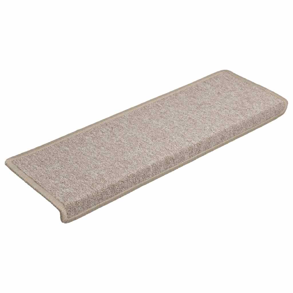 Vidaxx alfombrillas para escaleras 30uds 65x21x4 cm borde rectangular topo