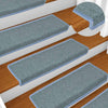 Vidaxx alfombrillas para escaleras 30 uds 65x21x4 cm borde rectangular azul mar