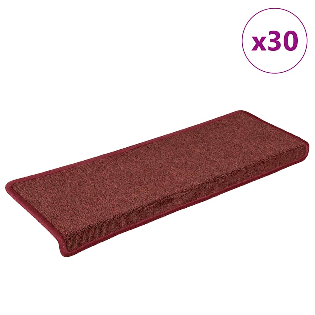 Tappetini Vidaxx 30 pz 65x21x4 cm bordeaux bordo rettangolare