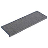 VidaXL alfombrillas para escaleras 30 uds 65x21x4 cm gris claro y azul con borde rectangular