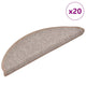 Vidaxl trapmatten 20 st 56x17x3 cm lichtbruin halfrond