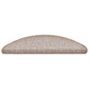 Tappetini per scale Vidaxx 20 pz 56x17x3 cm marrone chiaro semicircolare