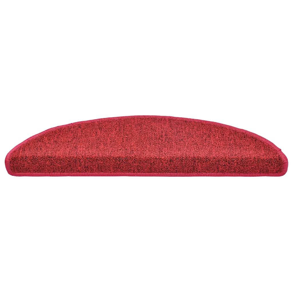 Vidaxx alfombrillas para escaleras 20uds 56x17x3 cm rojo semicircular