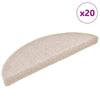 VidaXL Tappetini per scale 20 pz 56x17x3 cm tortora semicircolare
