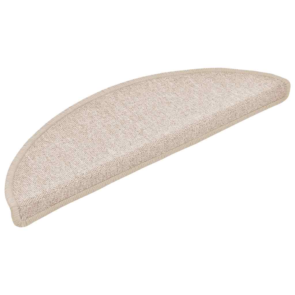 VidaXL Tappetini per scale 20 pz 56x17x3 cm tortora semicircolare