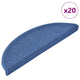 Vidaxl trapmatten 20 st 56x17x3 cm blauw halfrond