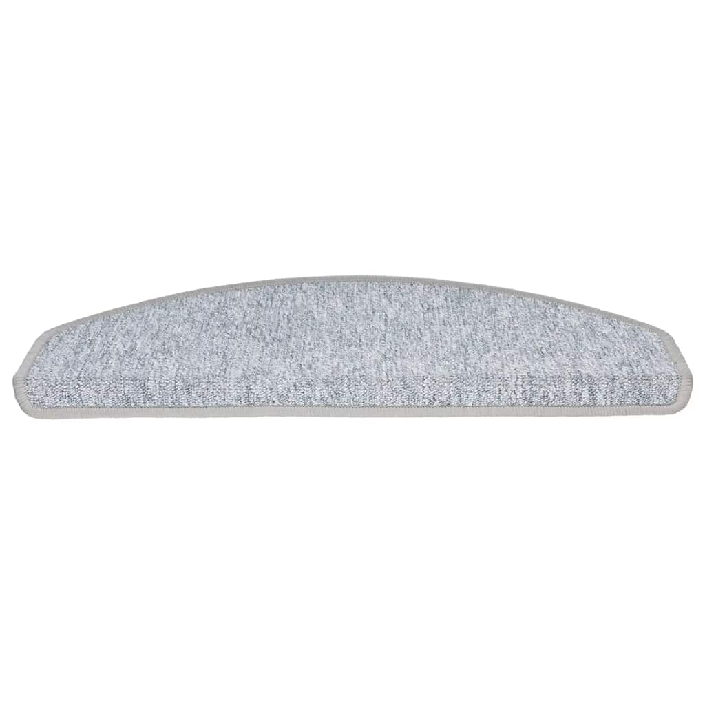Vidaxx alfombras para escaleras 20uds 65x24x4 cm gris claro semicirculares grandes