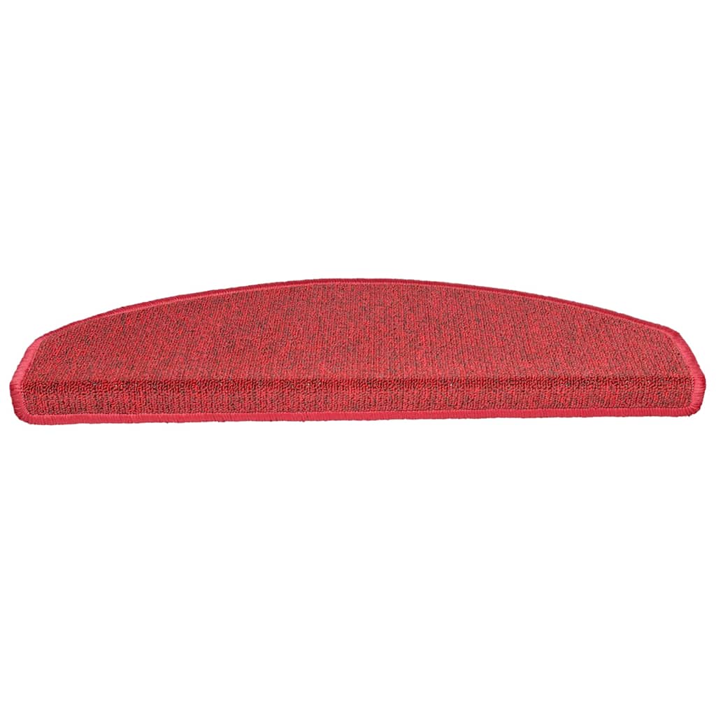 Tappetini per scale Vidaxx 20 pz 65x24x4 cm rosso semicircolare grande