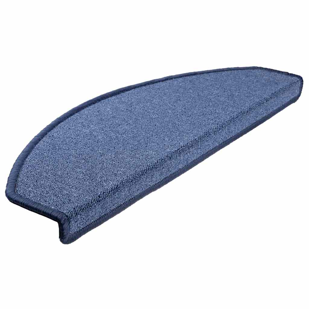 Tappetini per scale Vidaxx 20 pz 65x24x4 cm blu semicircolare grande