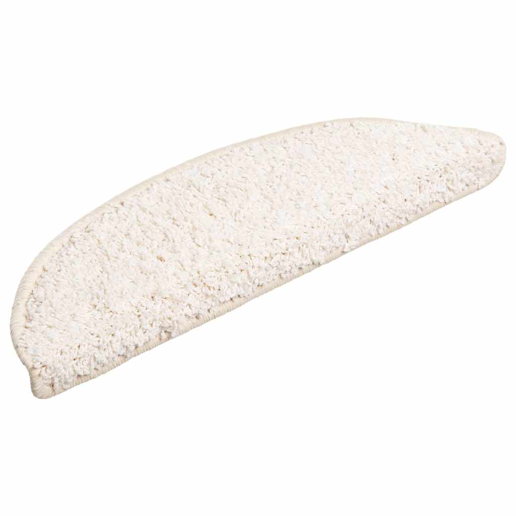 Vidaxl trapmatten 30 st 56x17x3 cm wit halfrond