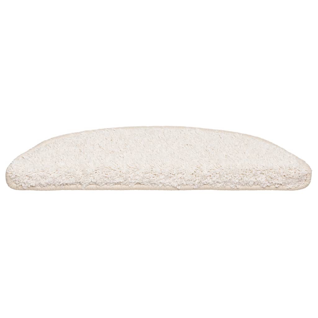 Vidaxl trapmatten 30 st 56x17x3 cm wit halfrond