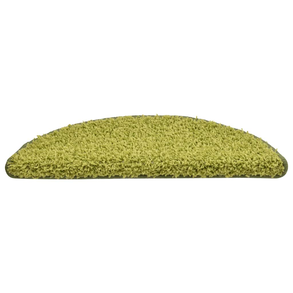 Vidaxl trapmatten 30 st 56x17x3 cm groen halfrond
