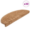 Vidaxx alfombras para escaleras 30uds 65x21x4 cm beige semicirculares grandes