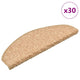 Vidaxx alfombrillas para escaleras 30 uds 65x21x4 cm dorado semicircular grande
