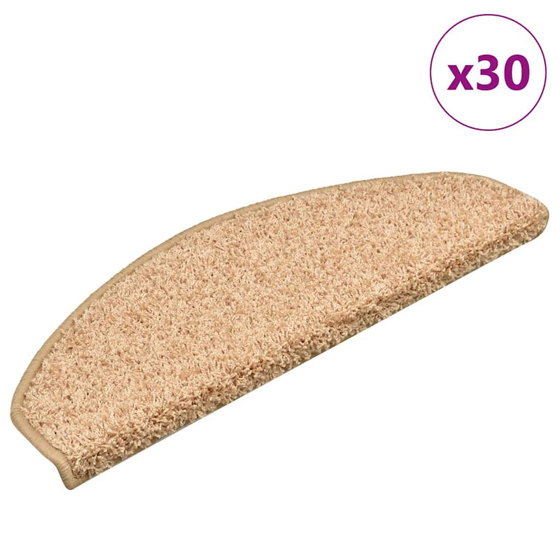 Tappetini per scale Vidaxx 30 pz 65x21x4 cm oro semicircolare grande