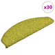 Vidaxx alfombrillas para escaleras 30 piezas 65x21x4 cm verde semicircular grande