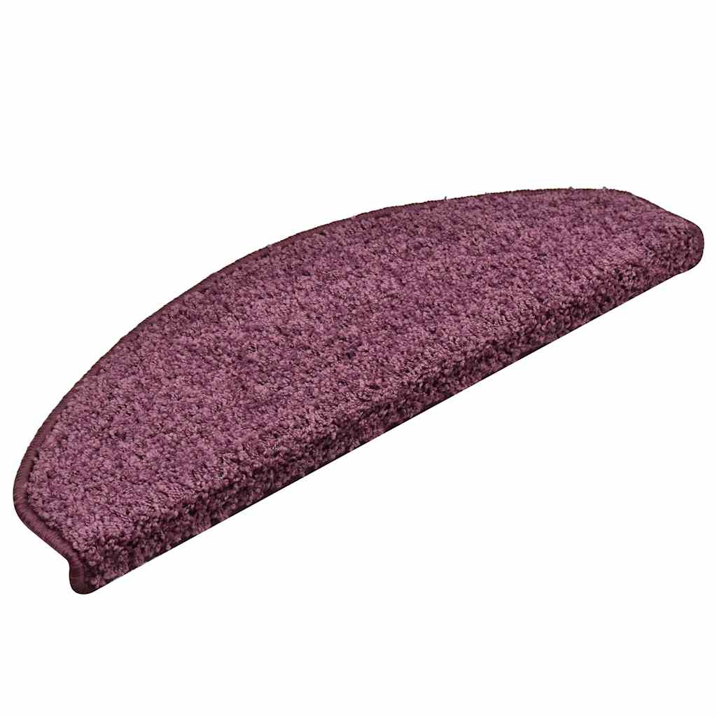 Tappetini per scale Vidaxx 30 pezzi 65x21x4 cm viola scuro semicircolare grande