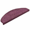 Tappetini per scale Vidaxx 30 pezzi 65x21x4 cm viola scuro semicircolare grande